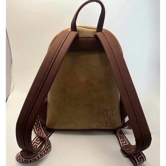 Loungefly Disney Hero Hercules Muses Mini Backpack Brown Tan Zero To Hero Bag - Picture 6 of 13